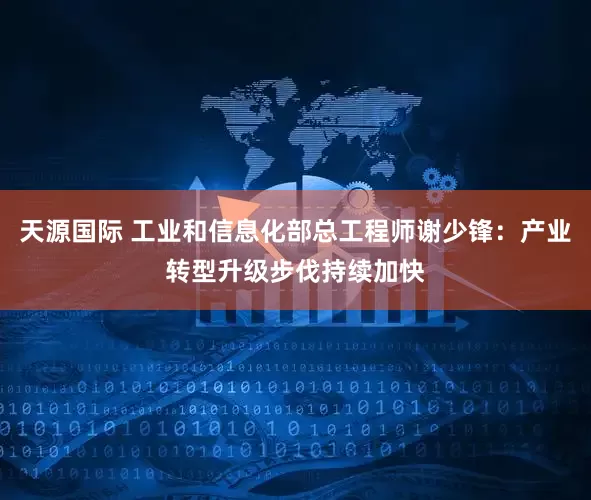 天源国际 工业和信息化部总工程师谢少锋：产业转型升级步伐持续加快