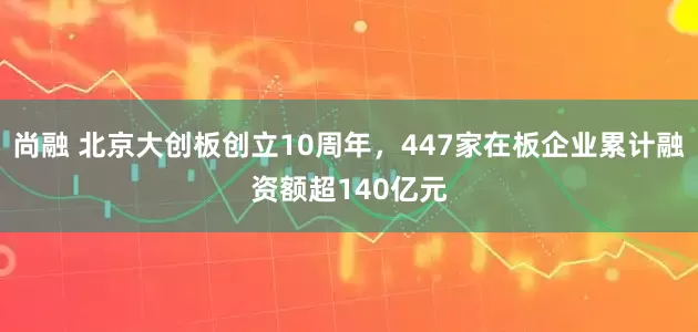 尚融 北京大创板创立10周年，447家在板企业累计融资额超140亿元