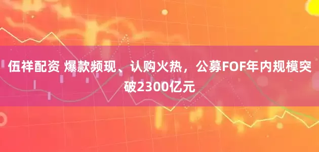 伍祥配资 爆款频现、认购火热，公募FOF年内规模突破2300亿元